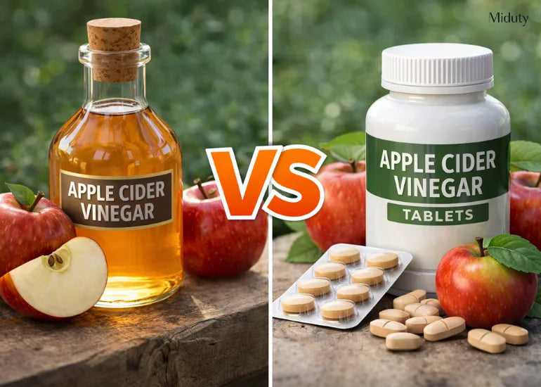 ACV Tablets vs Liquid: Which Is Better for Weight Loss? - Miduty ACV Tablets vs Liquid: Which Is Better for Weight Loss? - Miduty