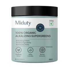 Miduty 100% Organic Alkalizing Supergreens container Front View-main