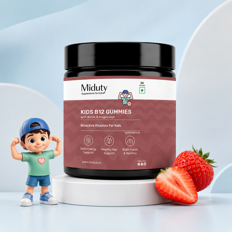 Miduty Kids Vitamin B12 Gummies with Biotin and Magnesium
