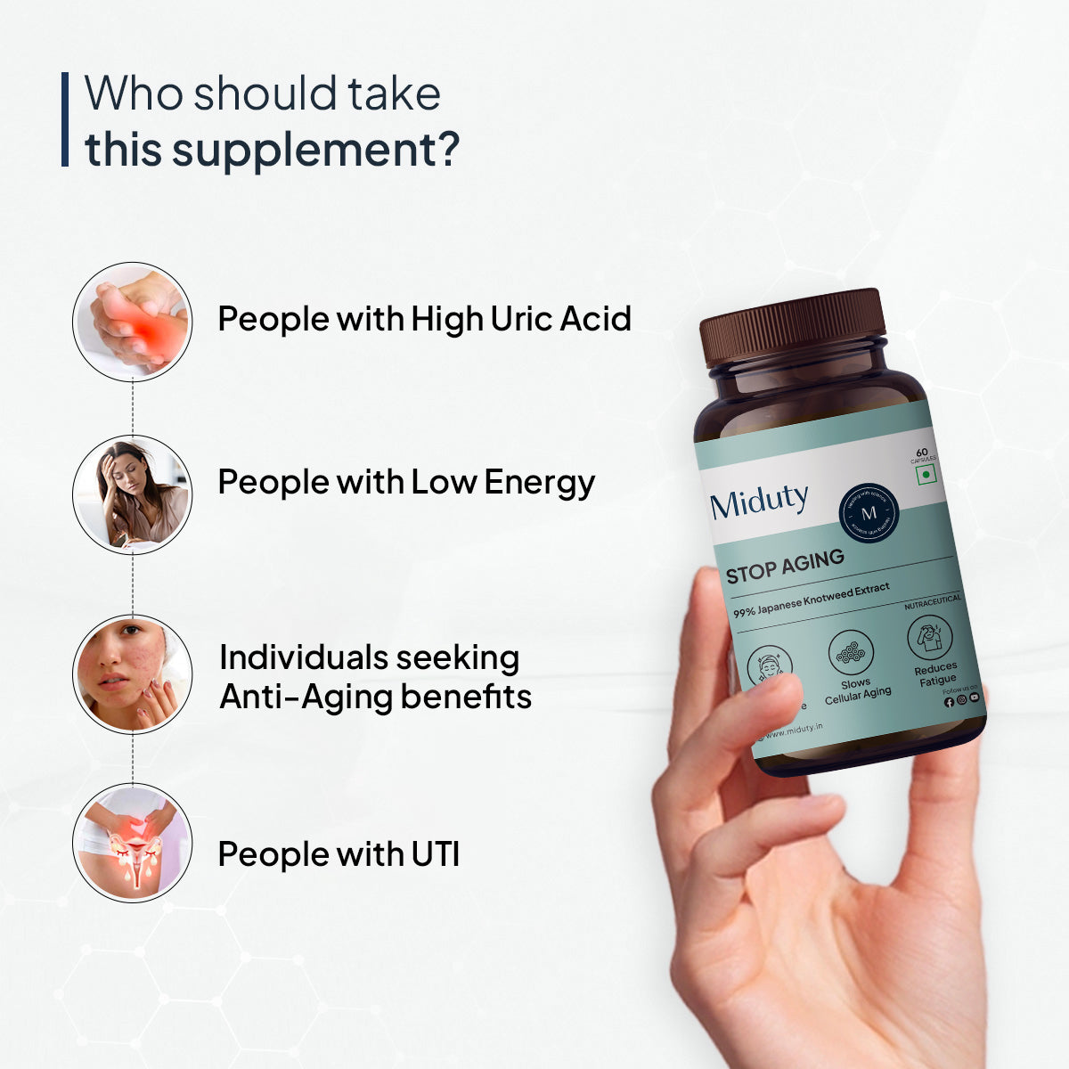 Old version of Smart Aging supplement bottle