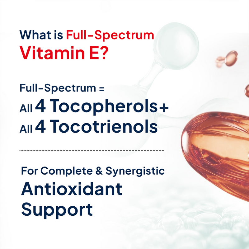 Miduty Vitamin E⁸ full spectrum has all 4 tocopherols + all 4 tototrienols