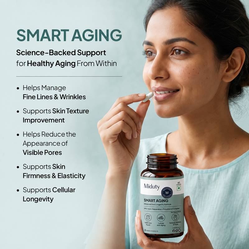 Smart Aging | Trans-Resveratrol 99% | Antioxidant Supplement for Skin