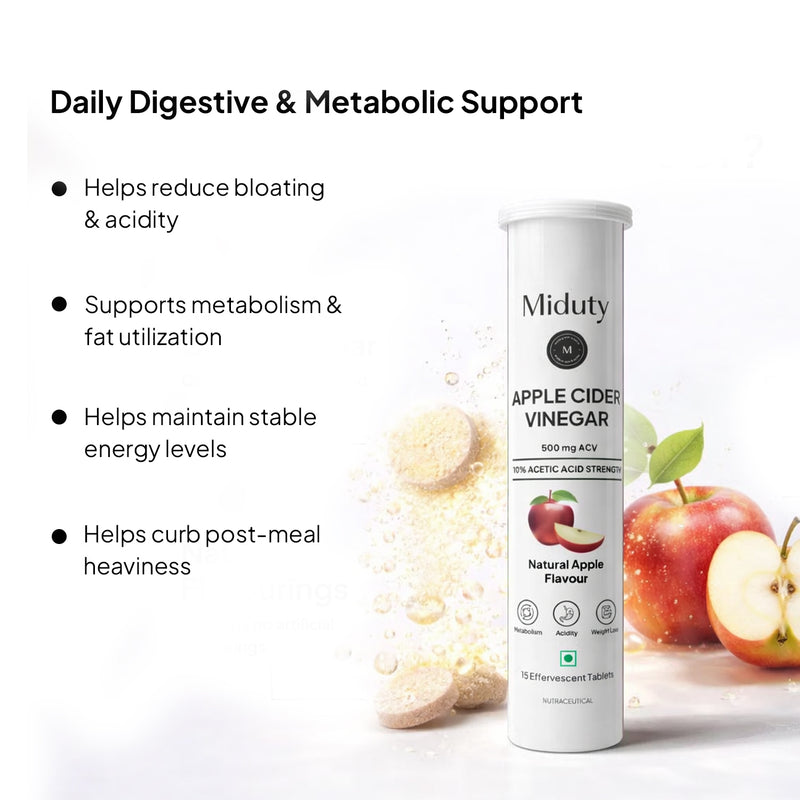 Apple Cider Vinegar Effervescent Tablets | 15 Tabs per Pack | Pack of 2