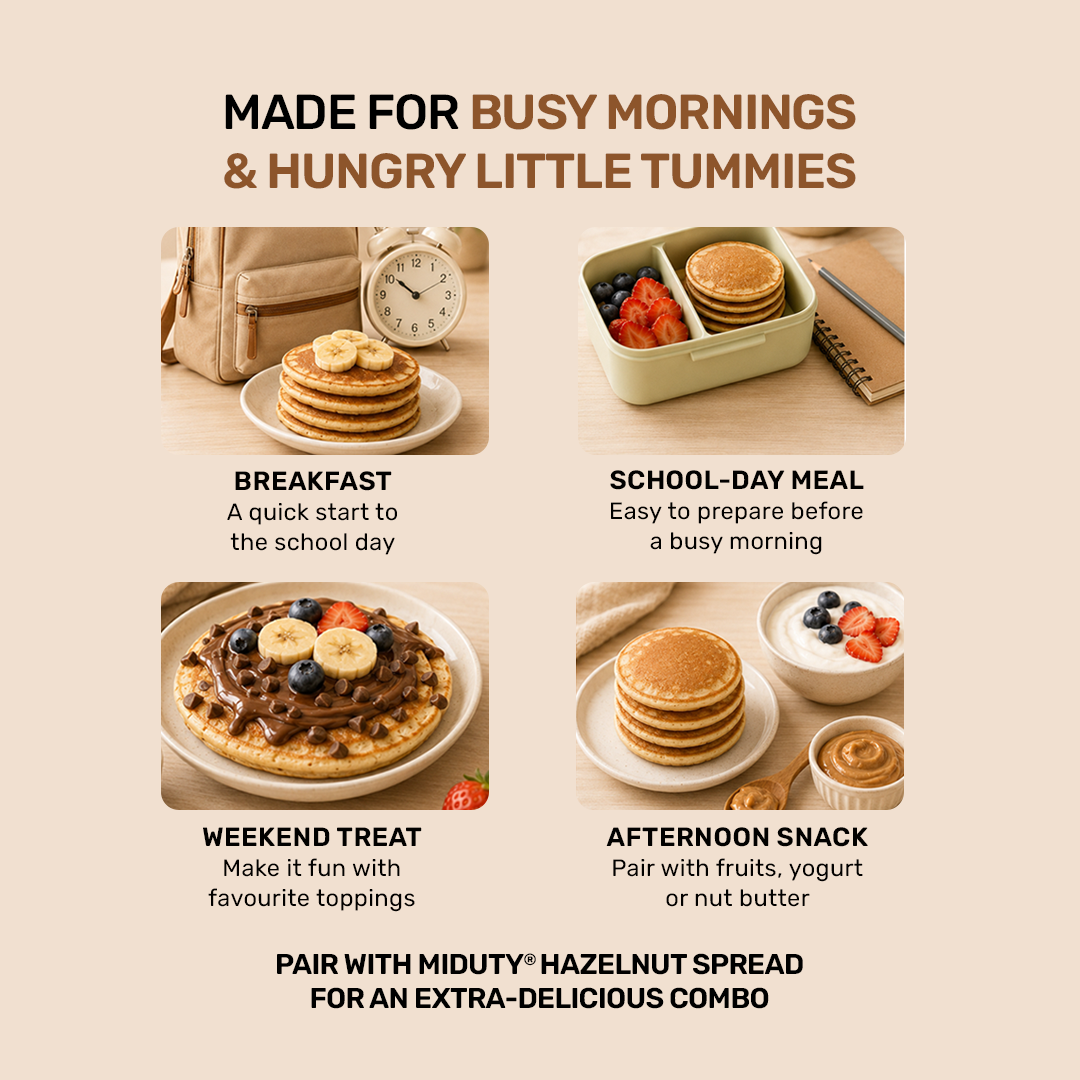 Showing when you can prepare pancake for kids