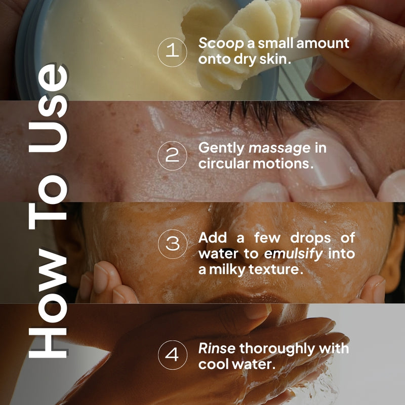 Royal Jelly Cleansing Balm | Gentle Cleanser for Morning & Evening | Melts Makeup & Impurities for Deep Pore Cleansing