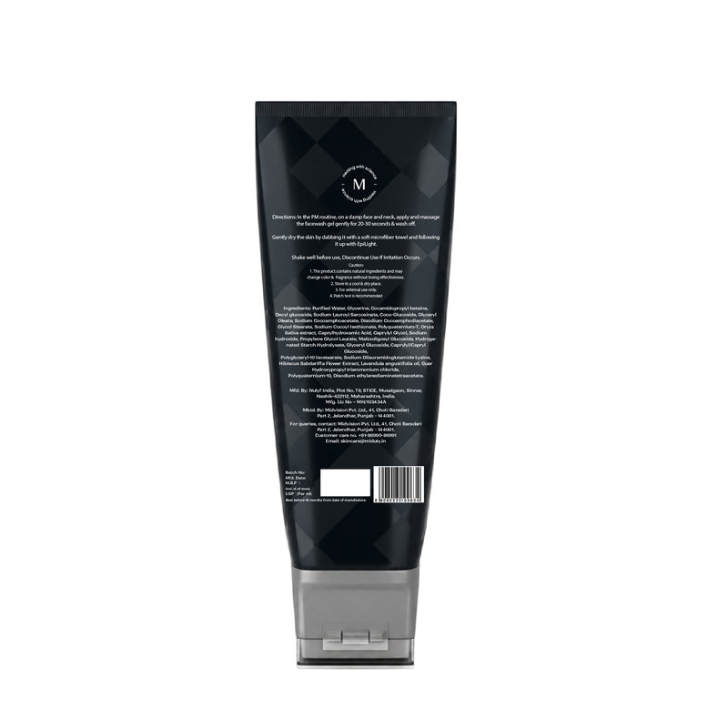Miduty Deep Cleansing Face wash | Gentle Exfoliation without damaging skin barrier | Hydrating & Brightening Cleanser | Sulphate-free, Fragrance-free | For Men & Women  | All skin types | 120ml