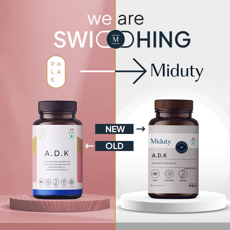 Vitamin ADK | 5000 IU | Vitamin A, K1, K2 & D3 Capsules