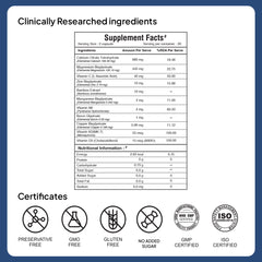 Supplement Facts Sheet of Miduty Bone Matrix Supplement-main
