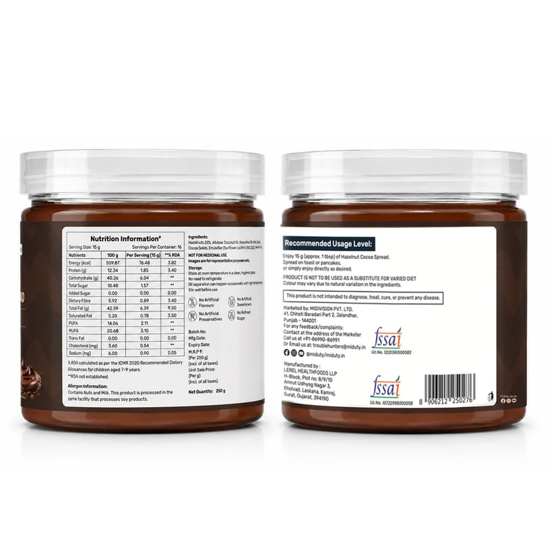 Choco Hazelnut Spread | Sugar-Free