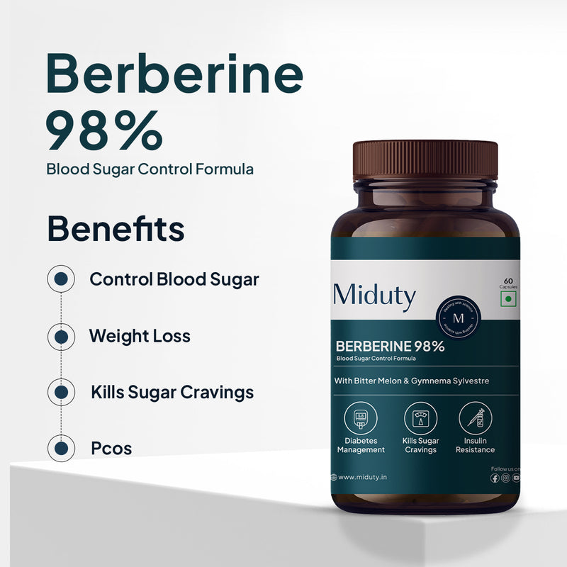 Berberine HCL 98% | Blood Sugar Control Supplement