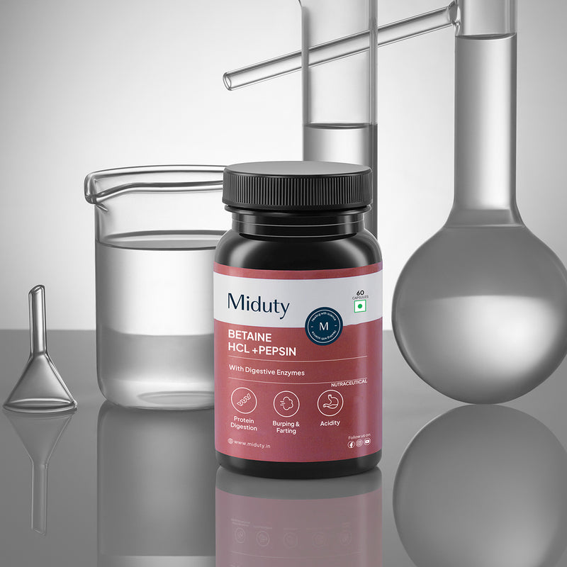 Betaine HCL + Pepsin | Gas, Acidity, Bloating Refief Solution