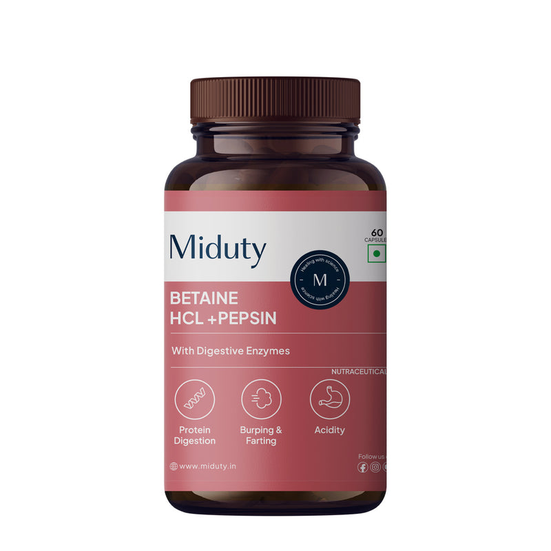 Betaine HCL + Pepsin | Gas, Acidity, Bloating Refief Solution