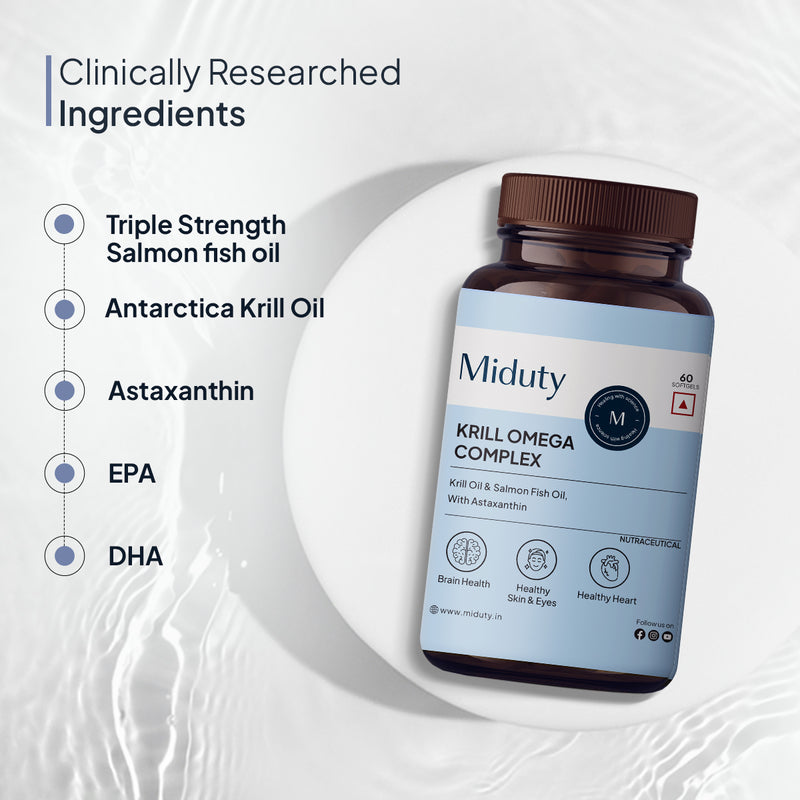 Krill Omega Complex | Powered By Salmon Fish, Astaxanthin & Antarctic Krill Oil