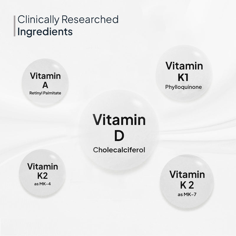 Vitamin ADK | 5000 IU | Vitamin A, K1, K2 & D3 Capsules