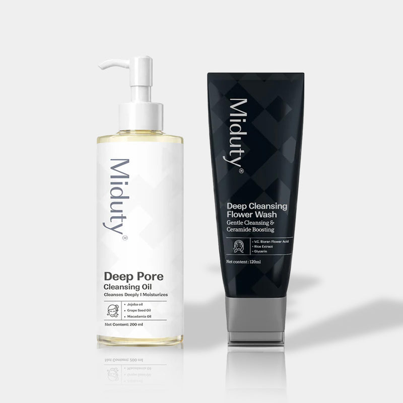 Miduty Deep Pore Cleansing Oil & Deep Cleansing Flower Wash