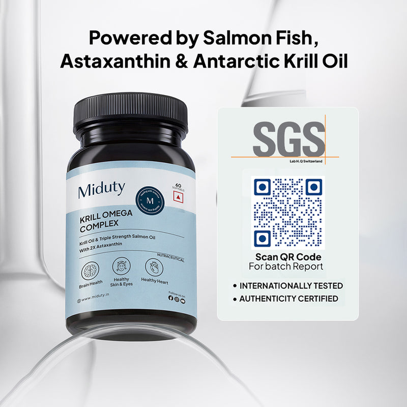 Krill Omega Complex | Powered By Salmon Fish, Astaxanthin & Antarctic Krill Oil