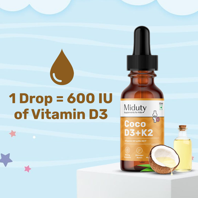 1 Drop is equal to 600 IU of Vitamin D3