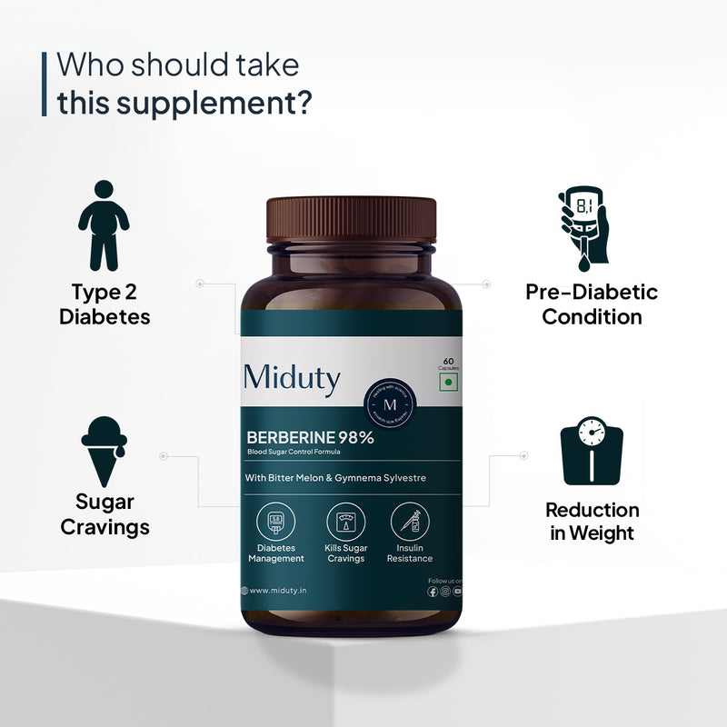 Berberine HCL 98% | Blood Sugar Control Supplement