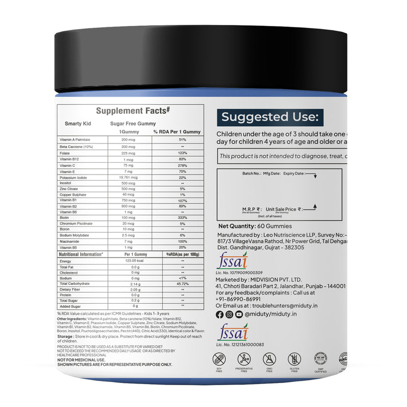 Smarty Kids | Multivitamin Gummies with Iron