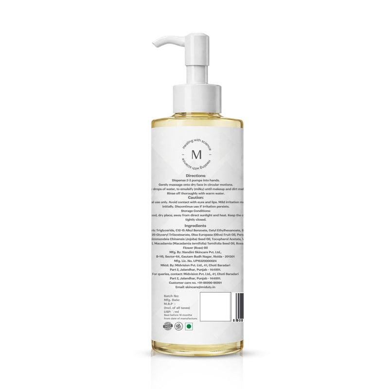Midluty Deep Pore Cleansing Oil bottle back view
