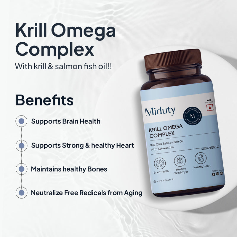 Krill Omega Complex | Powered By Salmon Fish, Astaxanthin & Antarctic Krill Oil