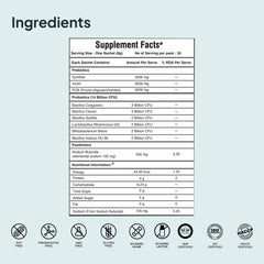Ingredients Sheet of Miduty PROBIOTICS+ Supplement for Adults-main